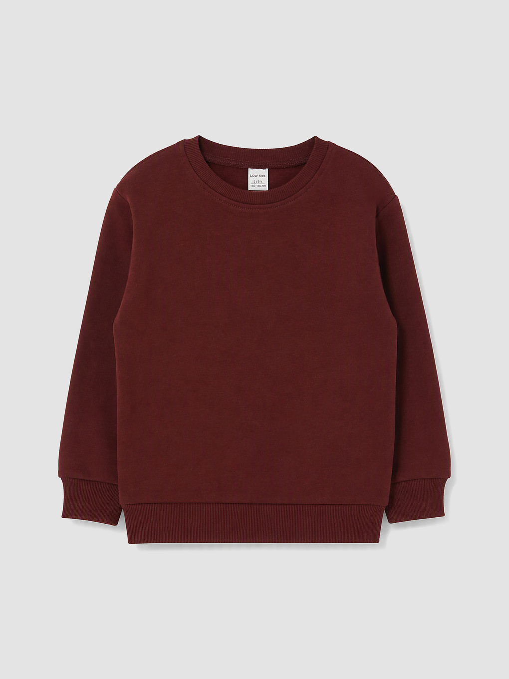 Bordo Erkek Çocuk Kalın Sweatshirt