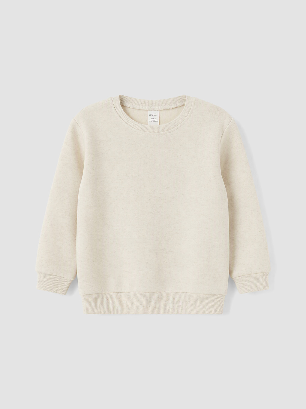 Beyaz Erkek Çocuk Kalın Sweatshirt