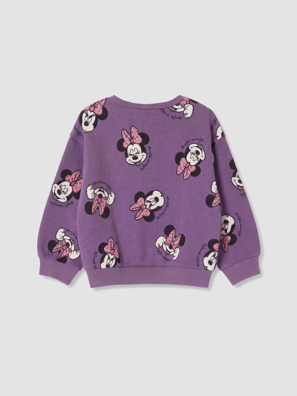 Mor Minnie Mouse Baskılı Kız Çocuk Takım-5