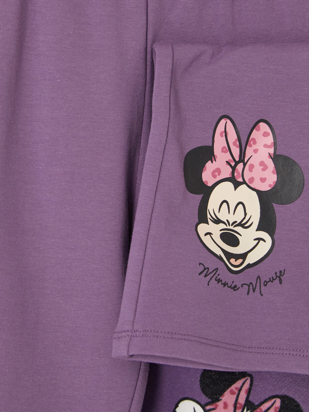 Mor Minnie Mouse Baskılı Kız Çocuk Takım-8