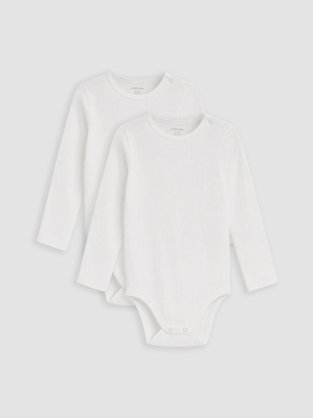 Crew Neck Baby Boys' Snap Bodysuit 2 Pack