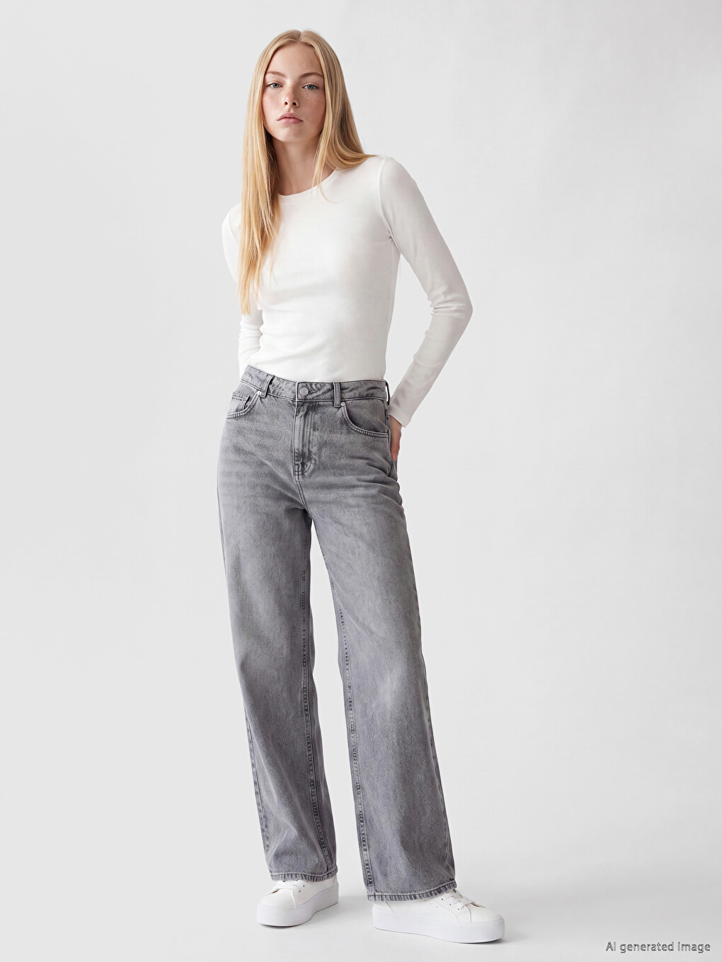 Rundhalsausschnitt Damen Body-1