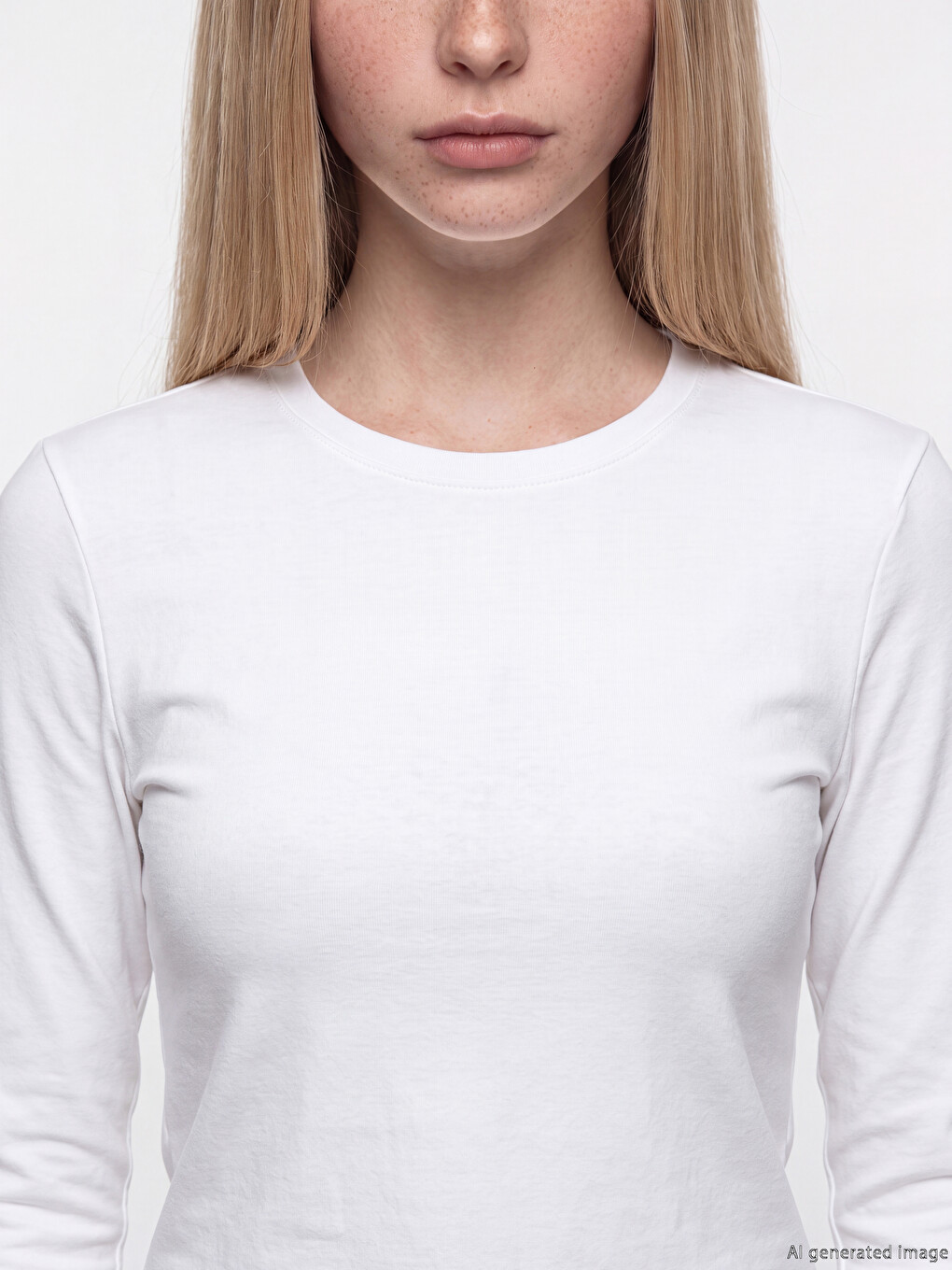 Rundhalsausschnitt Damen Body-2