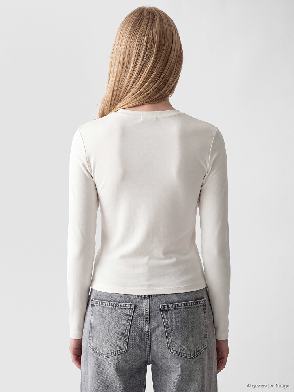 Rundhalsausschnitt Damen Body-3