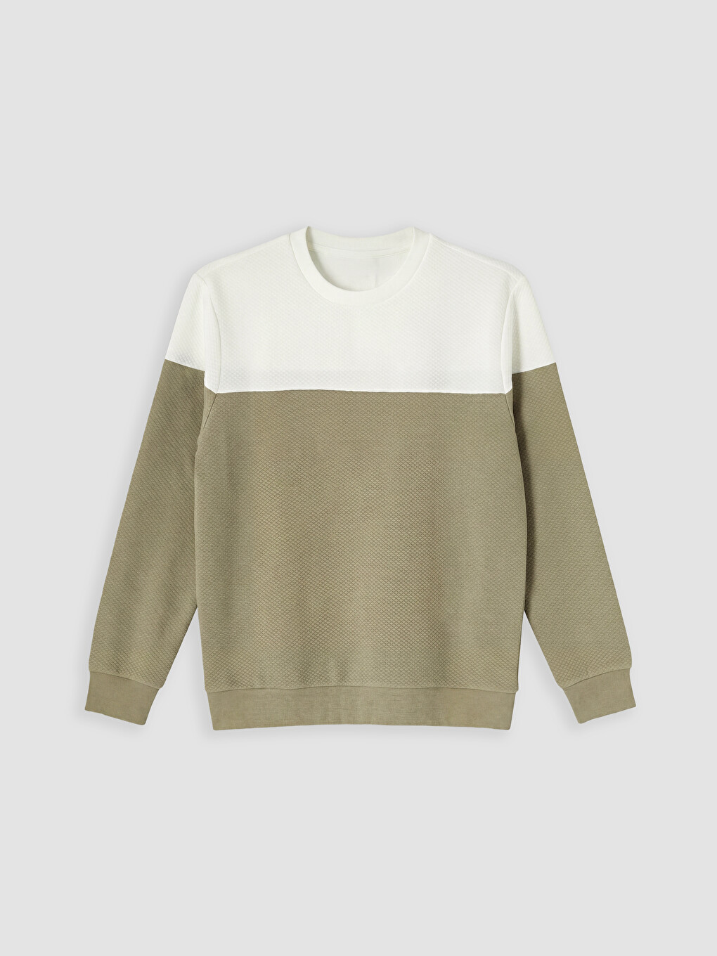 Crew Neck Color Block Men's Sweatshirt
