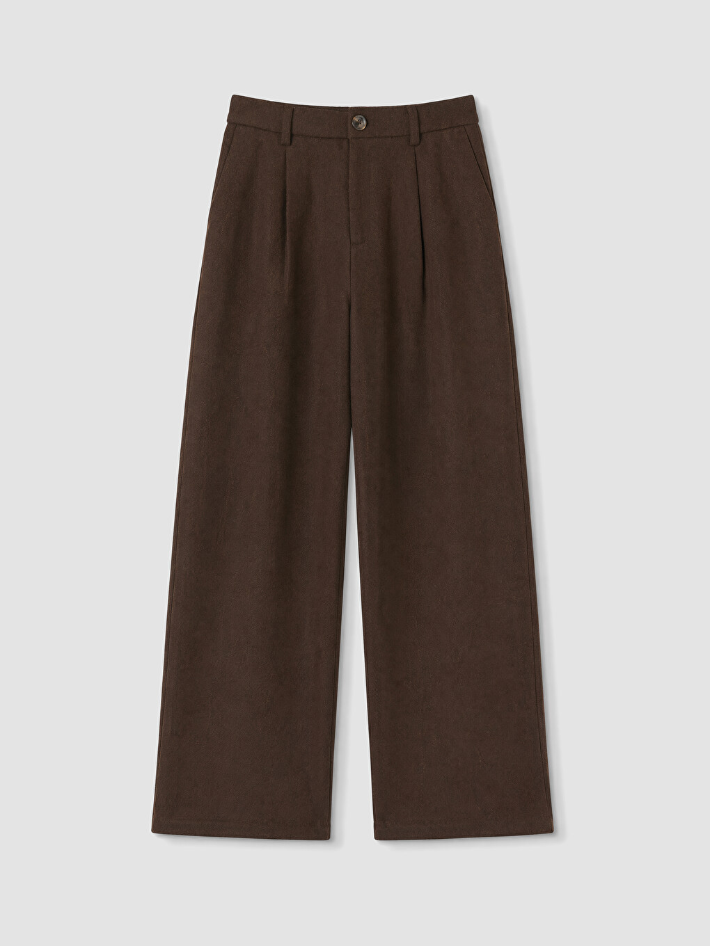 High Waist Pleated Women's Fabric Trousers-4