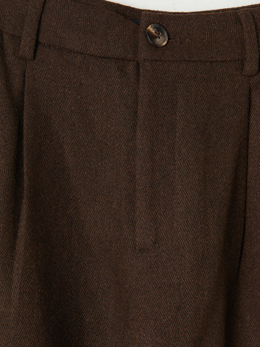 High Waist Pleated Women's Fabric Trousers-5