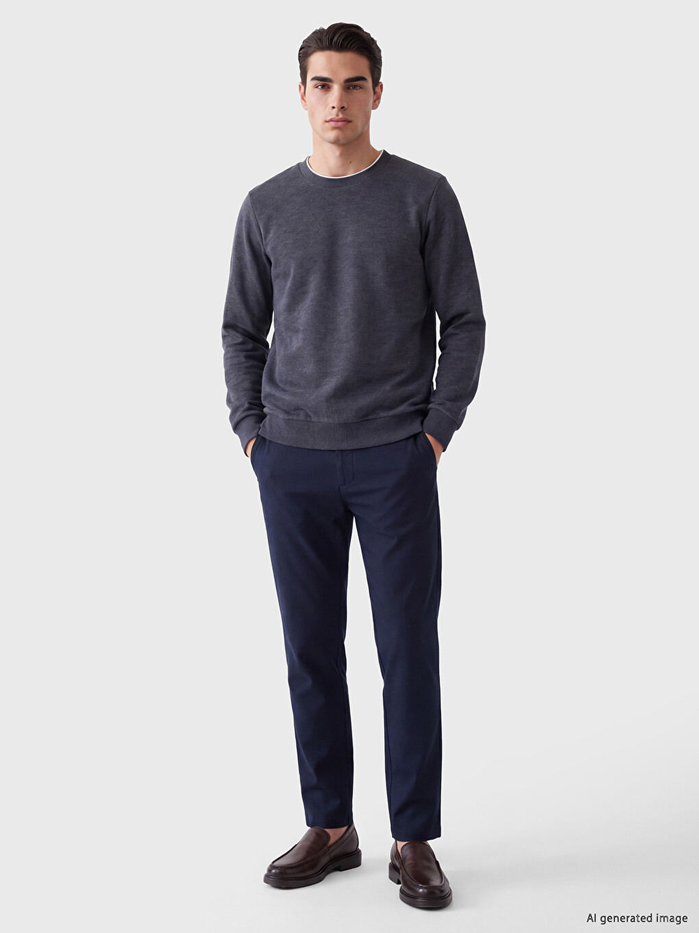 Crew Neck Men's Sweatshirt-1
