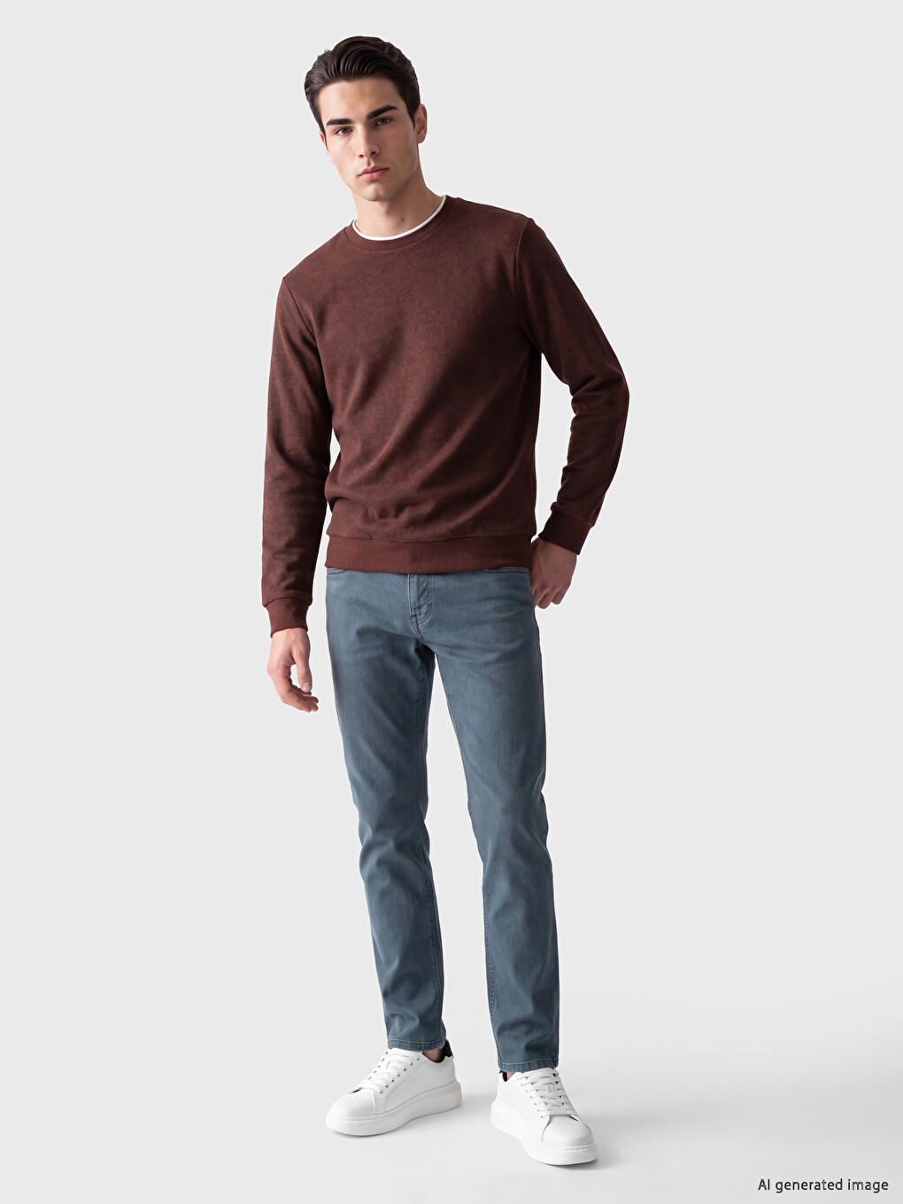 Crew Neck Men's Sweatshirt-1