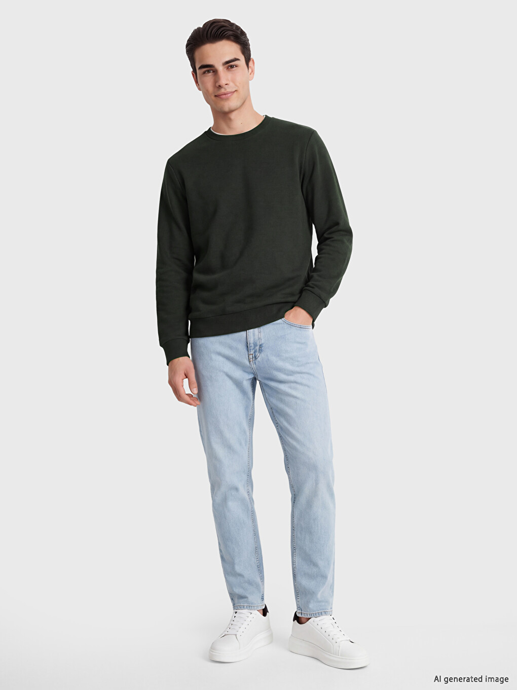 Crew Neck Men's Sweatshirt-1
