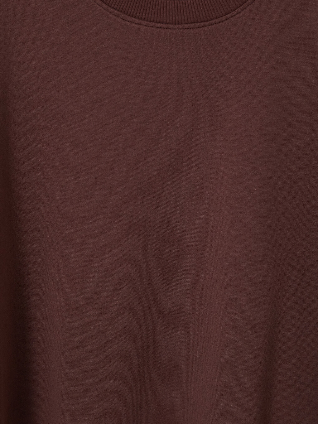 Kahverengi Bisiklet Yaka Erkek Sweatshirt-2