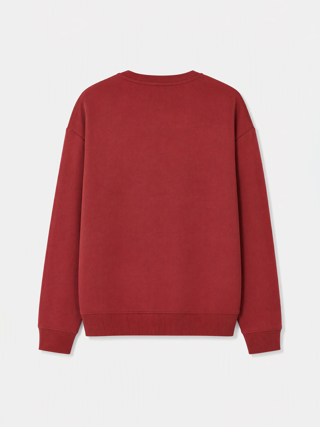 Bordo Bisiklet Yaka Erkek Sweatshirt-1