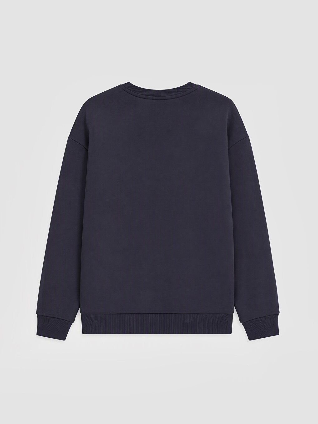 Lacivert Bisiklet Yaka Erkek Sweatshirt-1