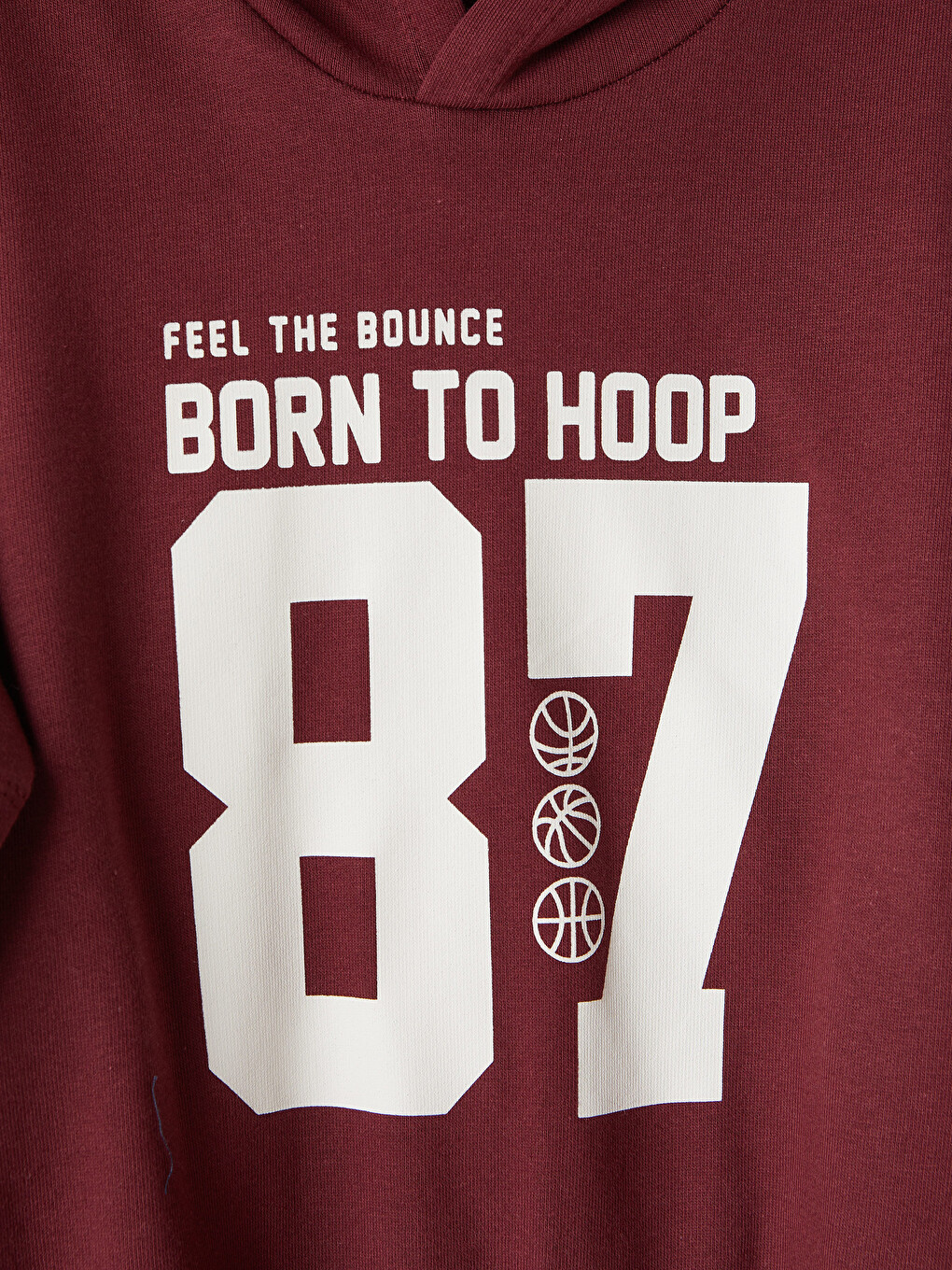 Bordo Erkek Çocuk Kalın Sweatshirt-1