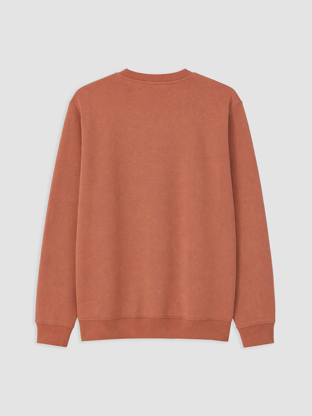 Kahverengi Bisiklet Yaka Baskılı Erkek Sweatshirt-1