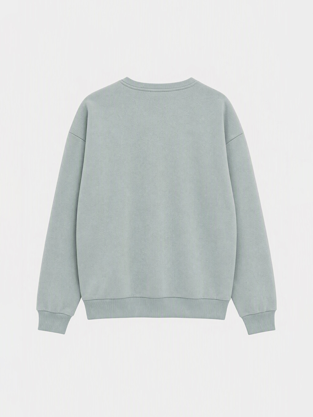 Yeşil Bisiklet Yaka Baskılı Erkek Sweatshirt-4