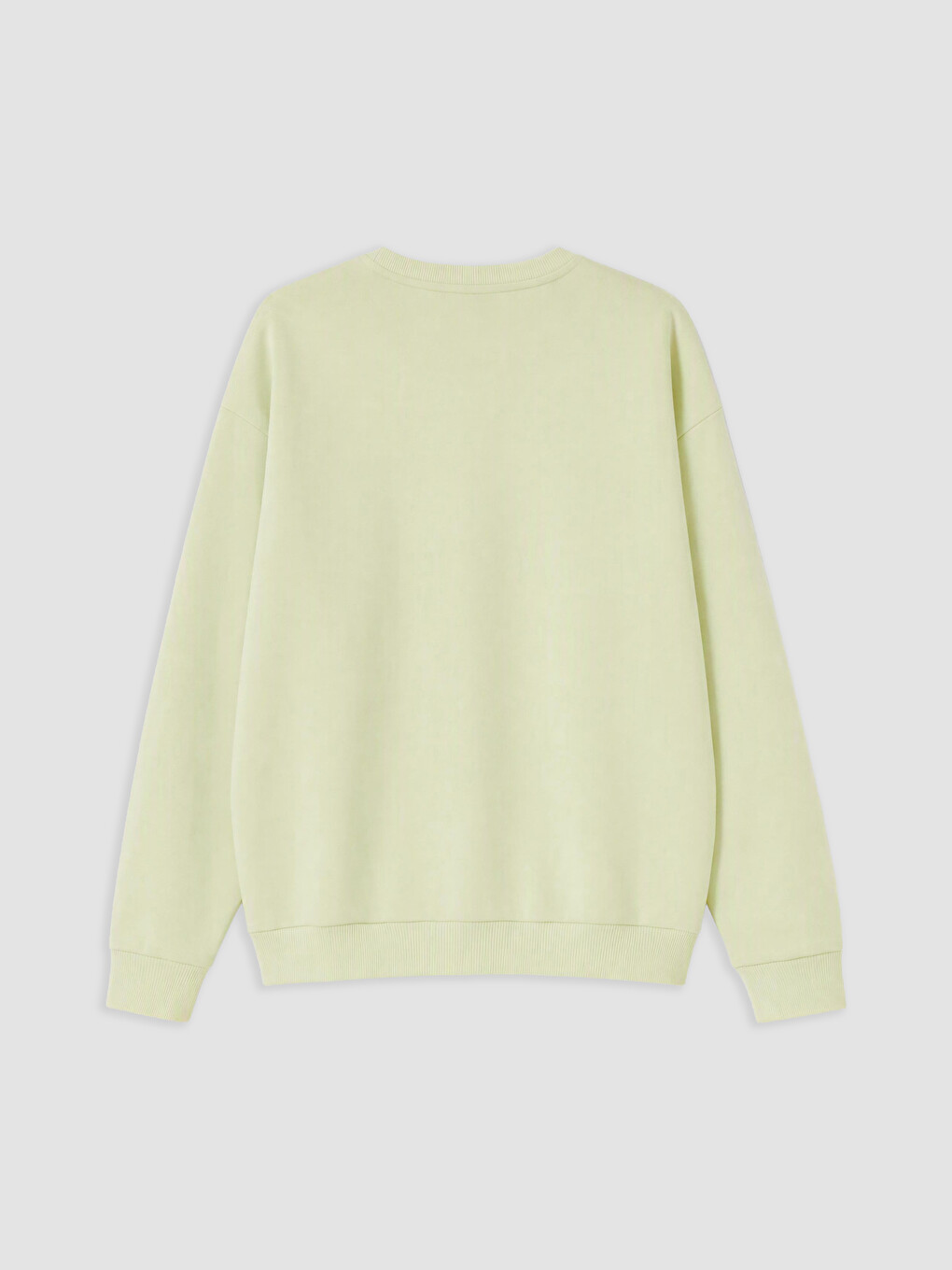 Yeşil Bisiklet Yaka Baskılı Erkek Sweatshirt-1