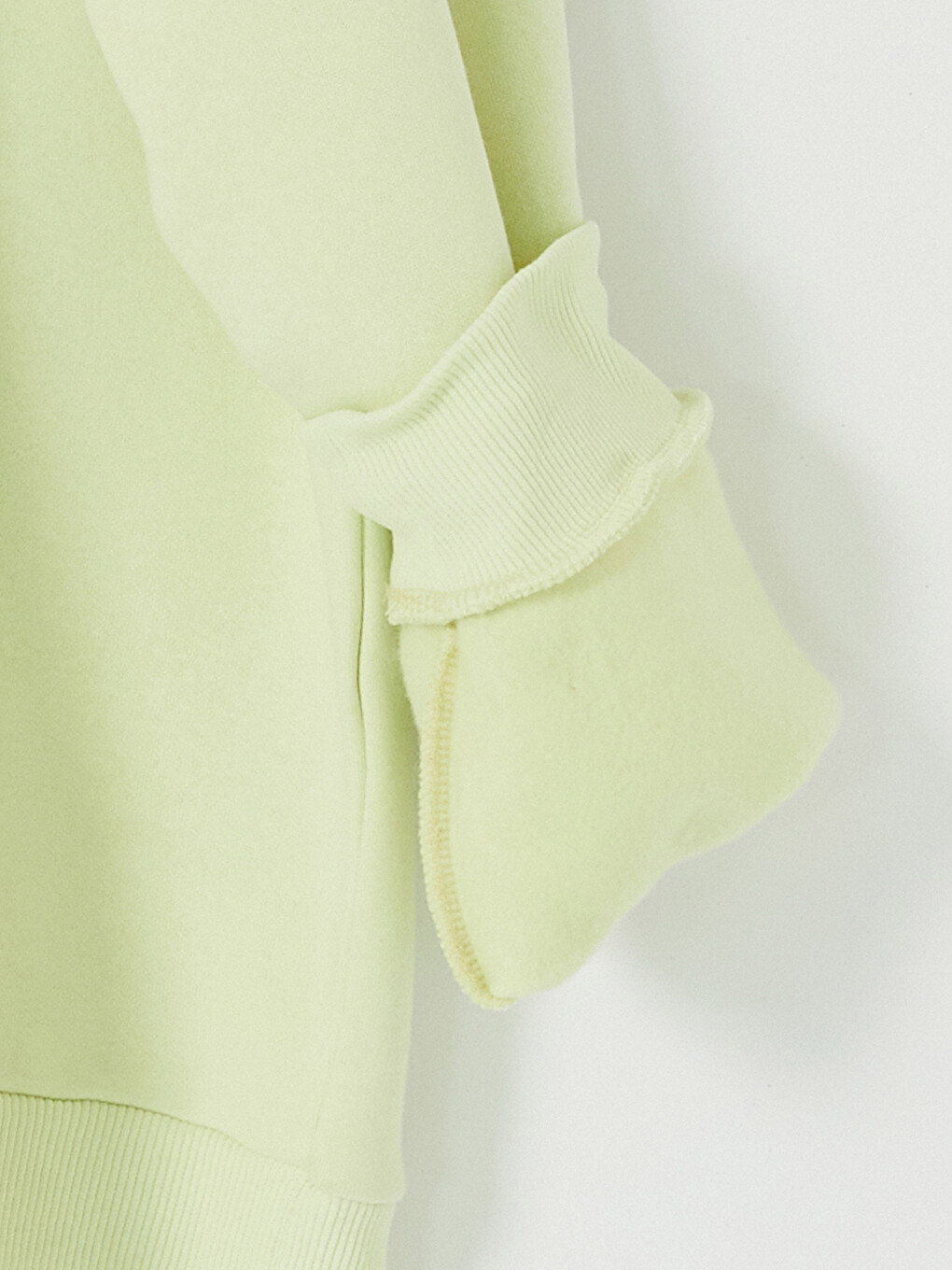 Yeşil Bisiklet Yaka Baskılı Erkek Sweatshirt-3