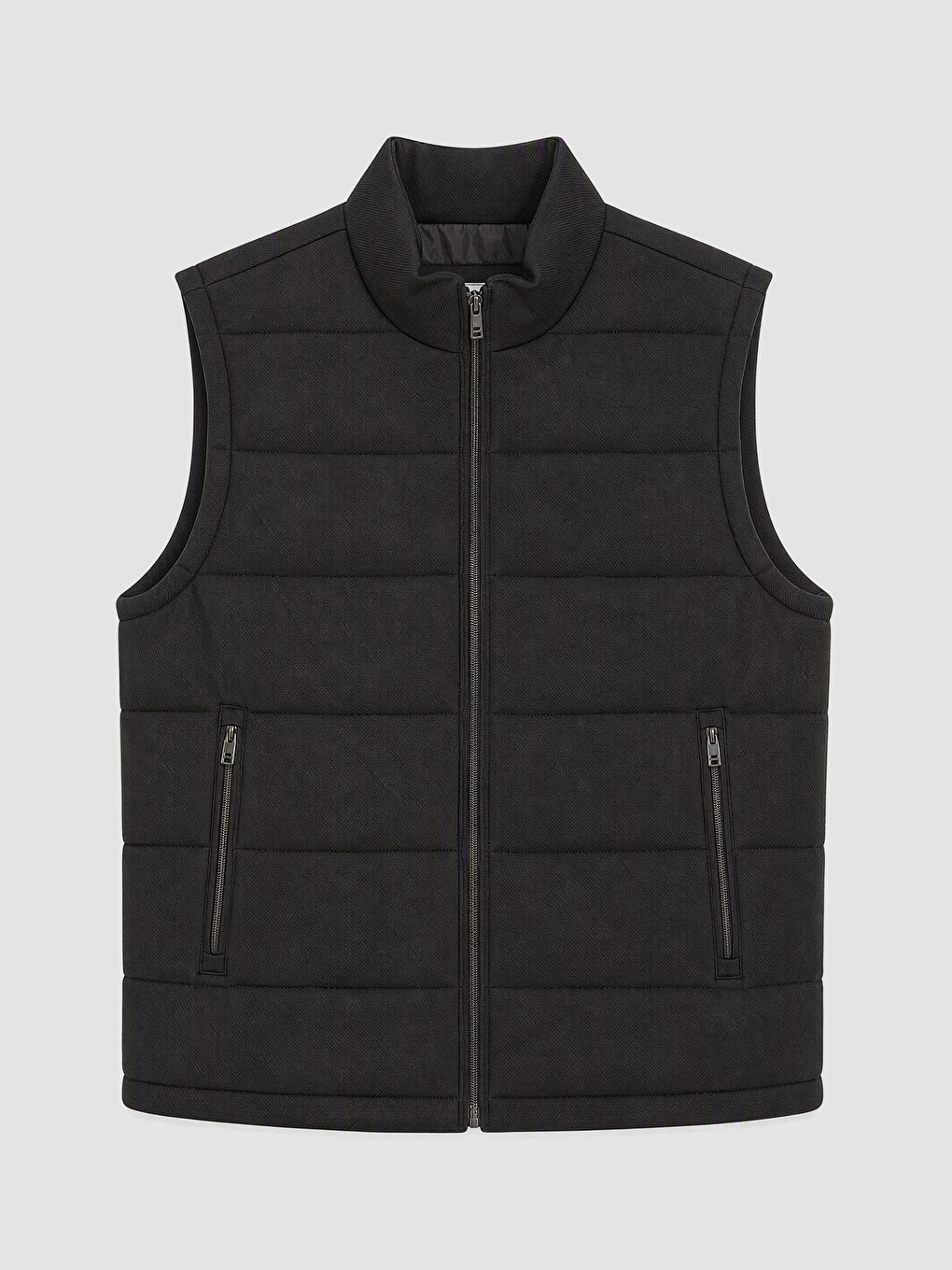 Vestă Matlasată Pentru Bărbați Slim Fit Cu Guler Înalt-4