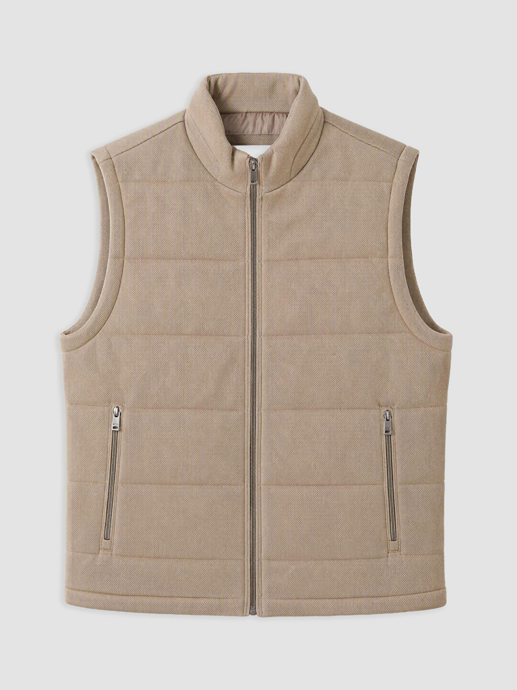 Slim Fit Stand-up Collar Men's Puffer Vest-4