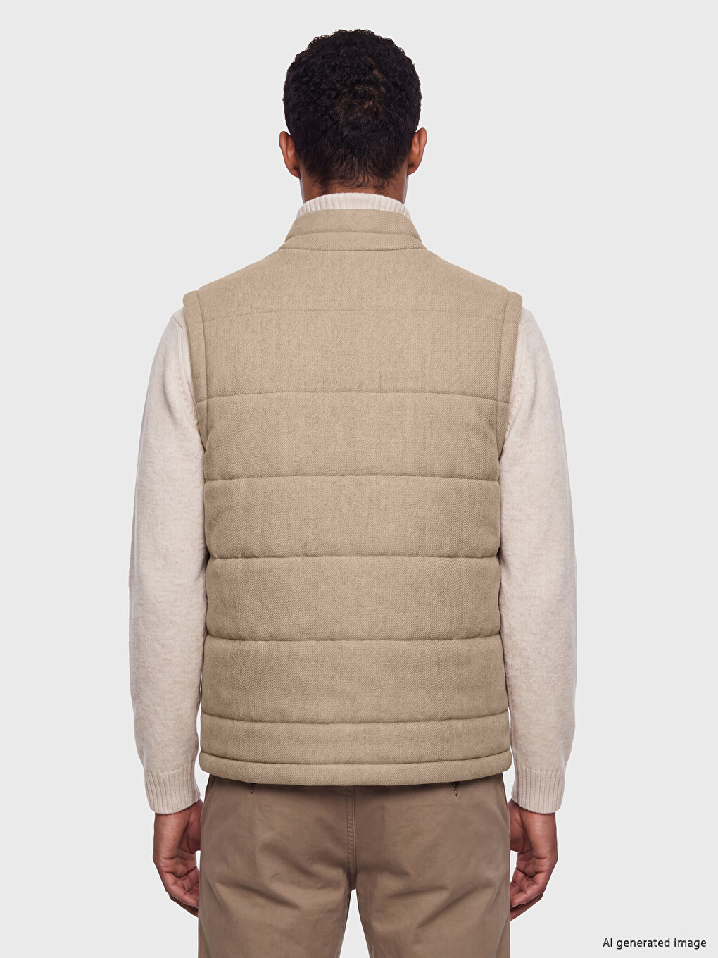 Slim Fit Stand-up Collar Men's Puffer Vest-3
