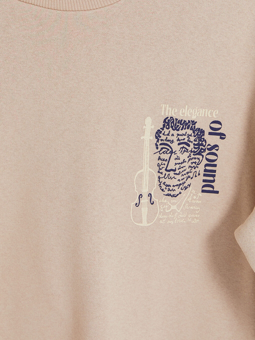 Mürdüm Bisiklet Yaka Baskılı Erkek Sweatshirt-4