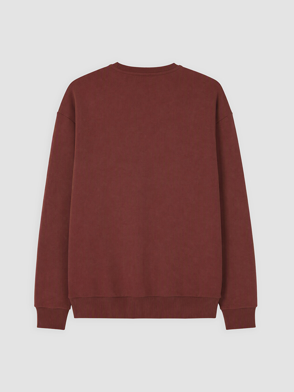 Kahverengi Bisiklet Yaka Baskılı Erkek Sweatshirt-5