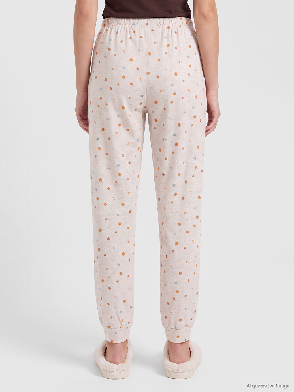 Karışık Beli Lastikli Baskılı Kadın Pijama Altı-3