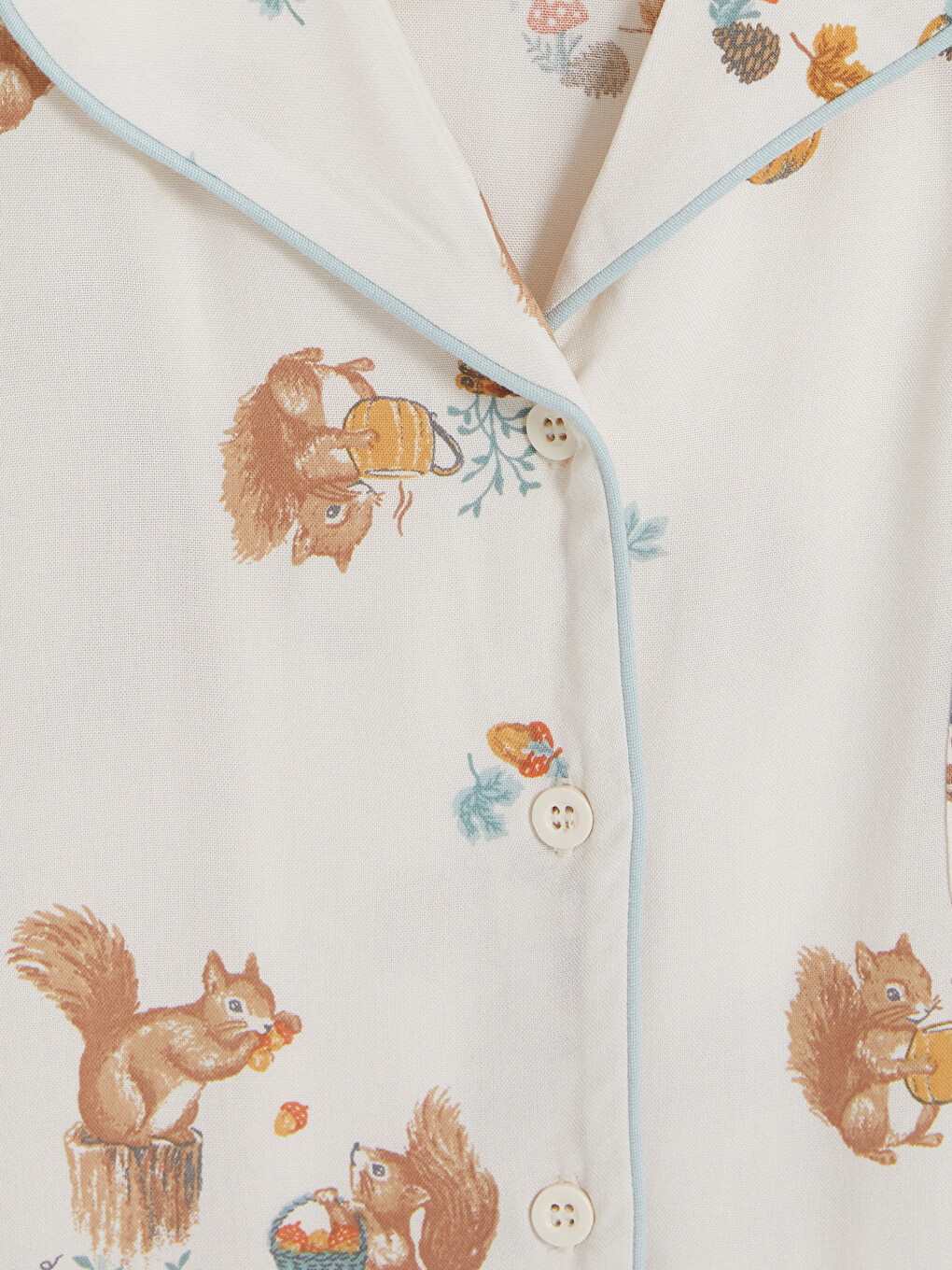 Shirt Collar Patterned Women's Pyjamas Set-6