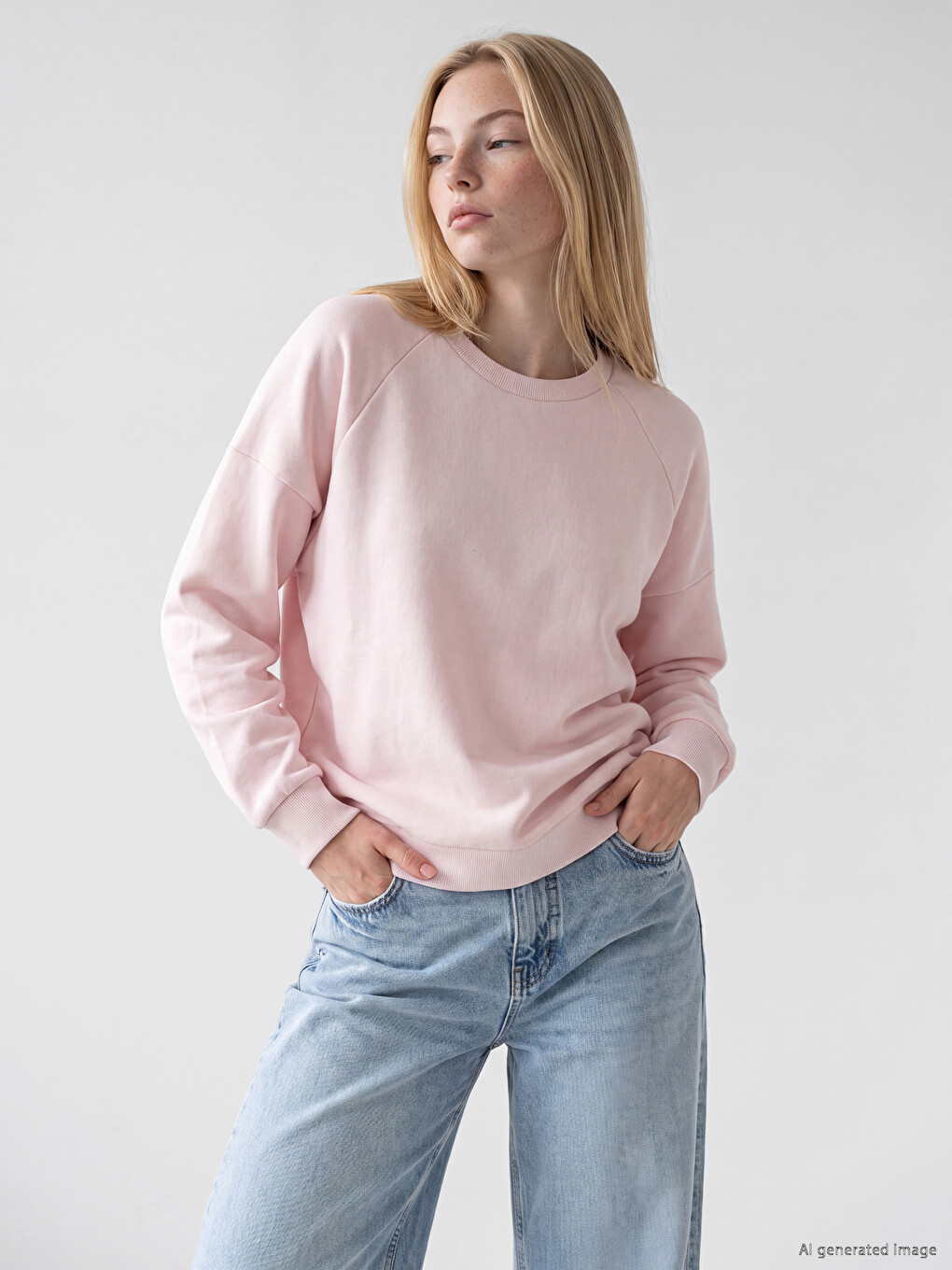 Woman Pink Sweatshirt