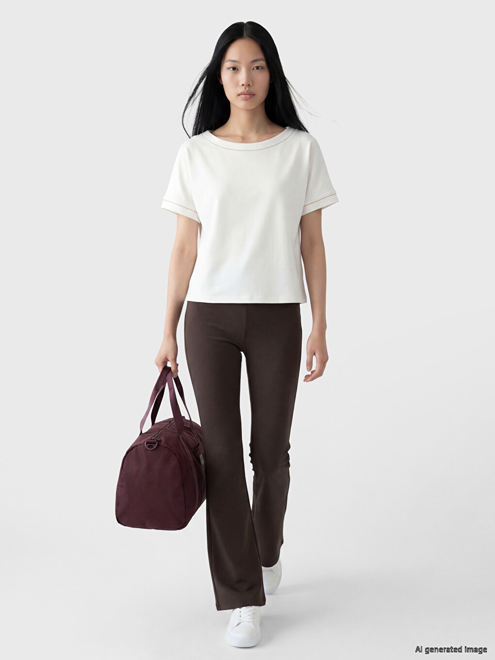 Woman Brown Leggings
