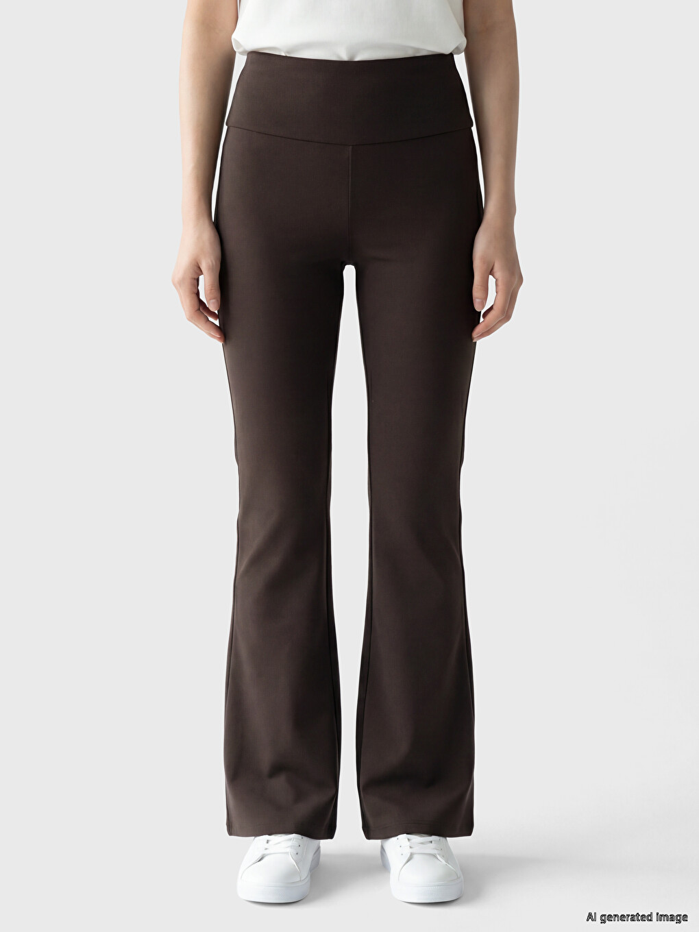Woman Brown Leggings-1