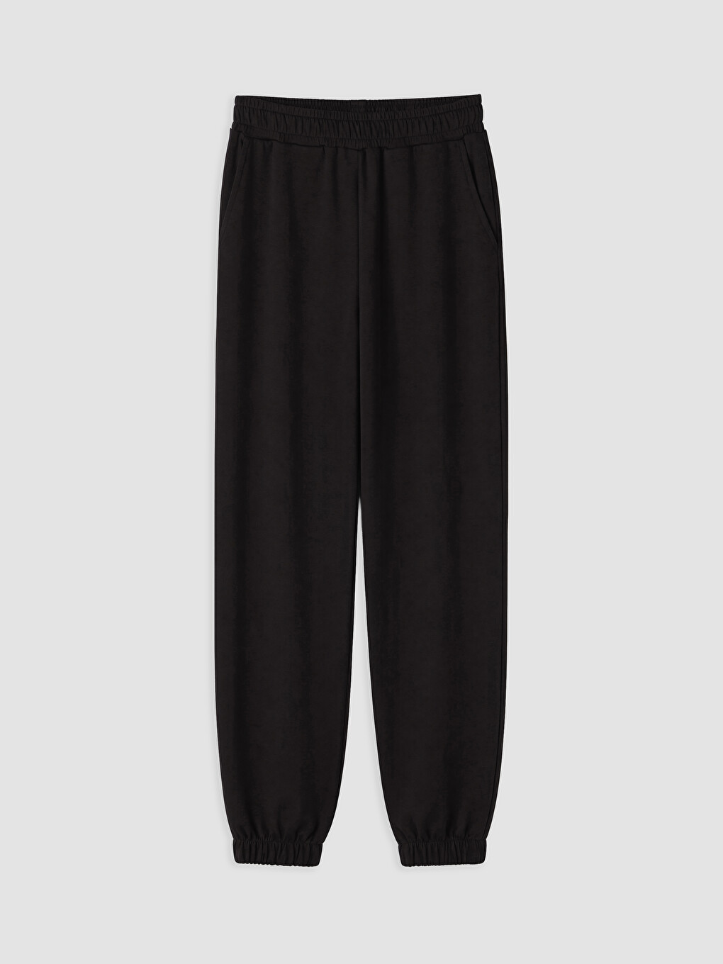 Woman Black Jogger Sweatpants-4