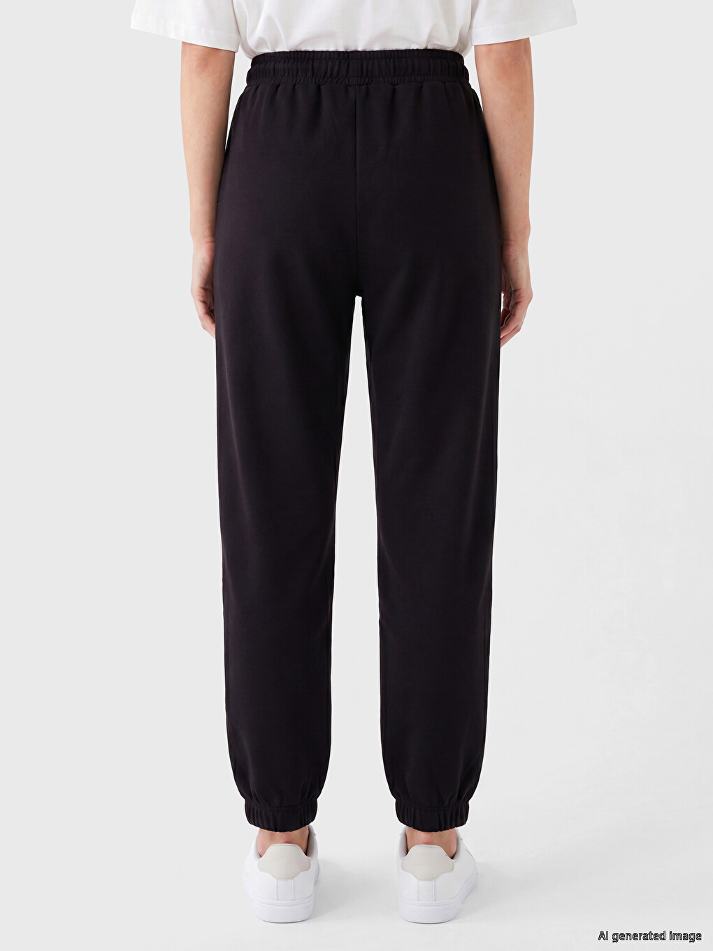 Woman Black Jogger Sweatpants-3
