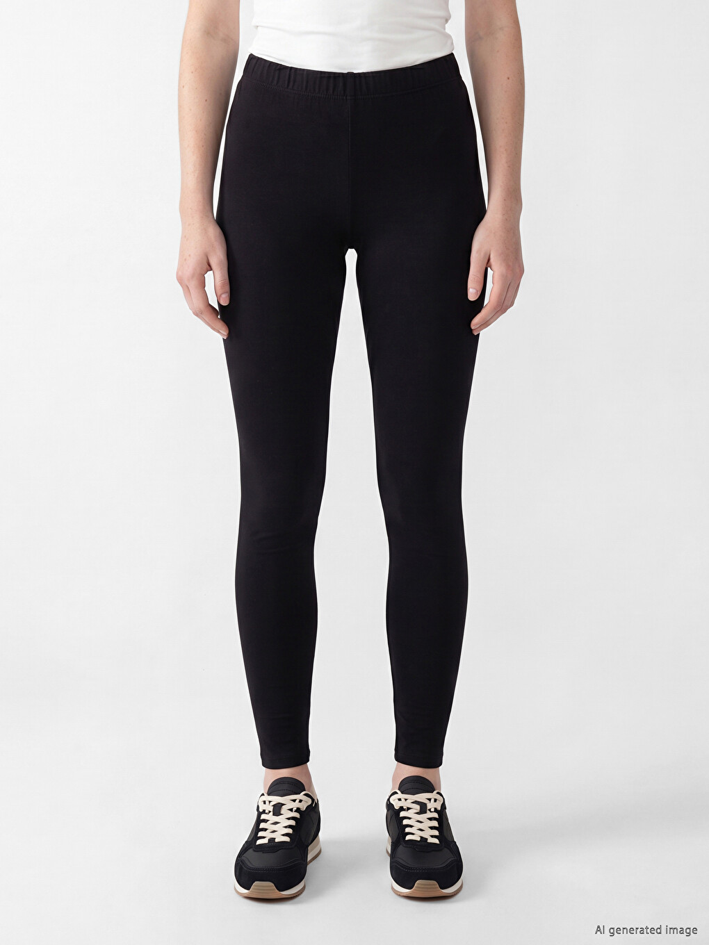 Woman Black Leggings-1