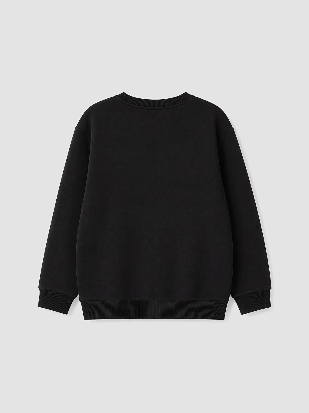 Siyah Atatürk Baskılı Erkek Çocuk Kalın Sweatshirt-2