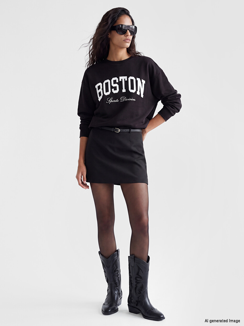Boston Printed Soft Touch Women's Sweatshirt-1