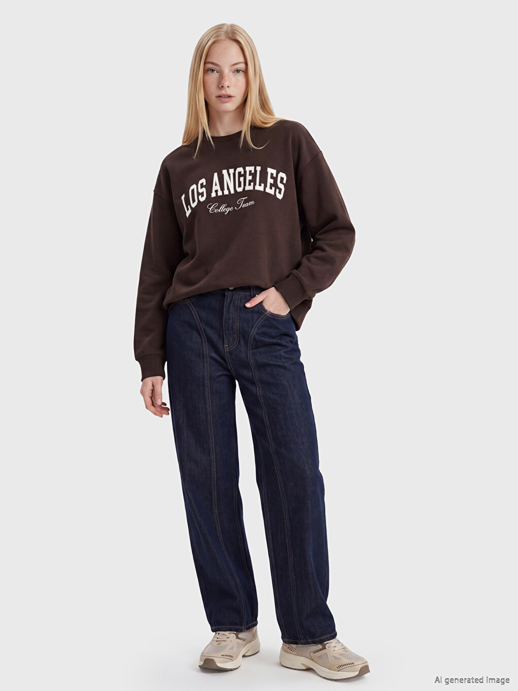 Hanorac Imprimat Soft Touch Los Angeles Basic Femei-1