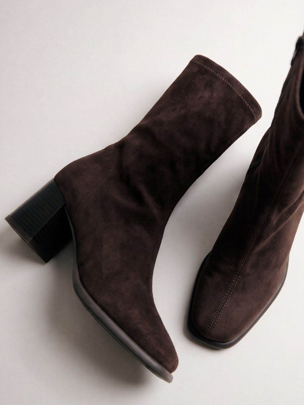  Zippered Square Toe Thick Heeled Women's Boot