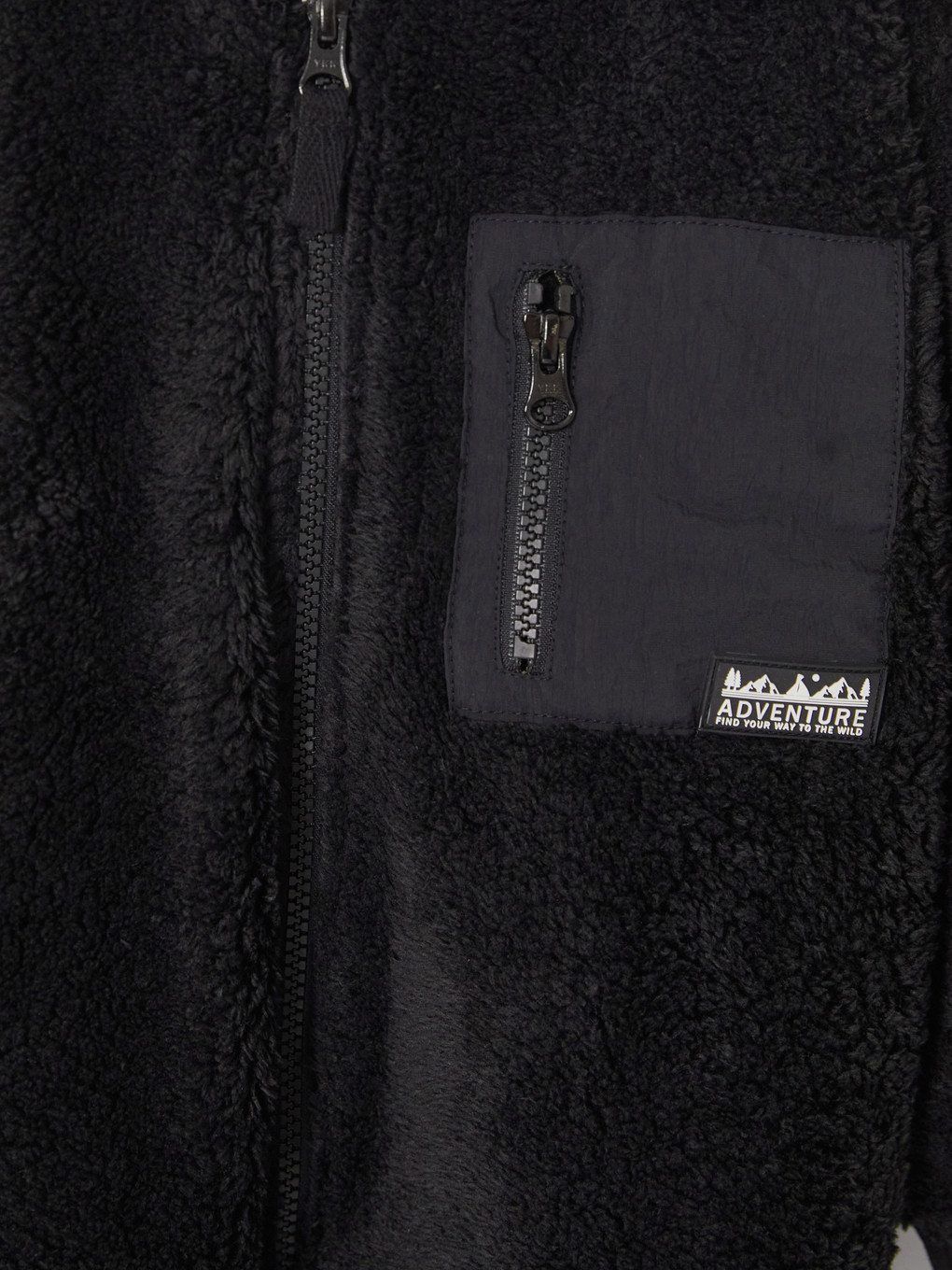 Boy Black Zip-up Sweatshirt-2