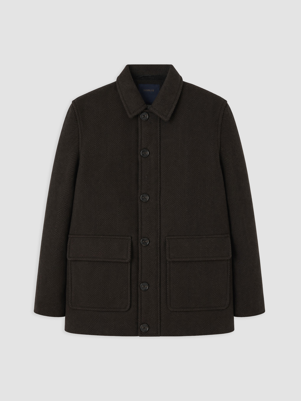 Regular Fit Men's Felt Coat-5