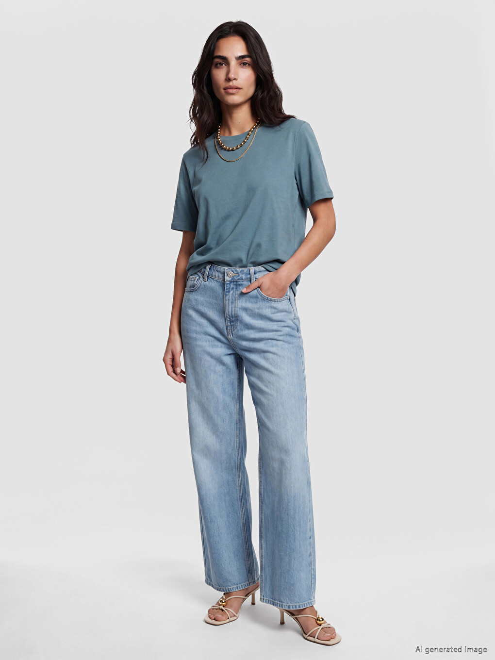 Woman Indigo T-shirt-1