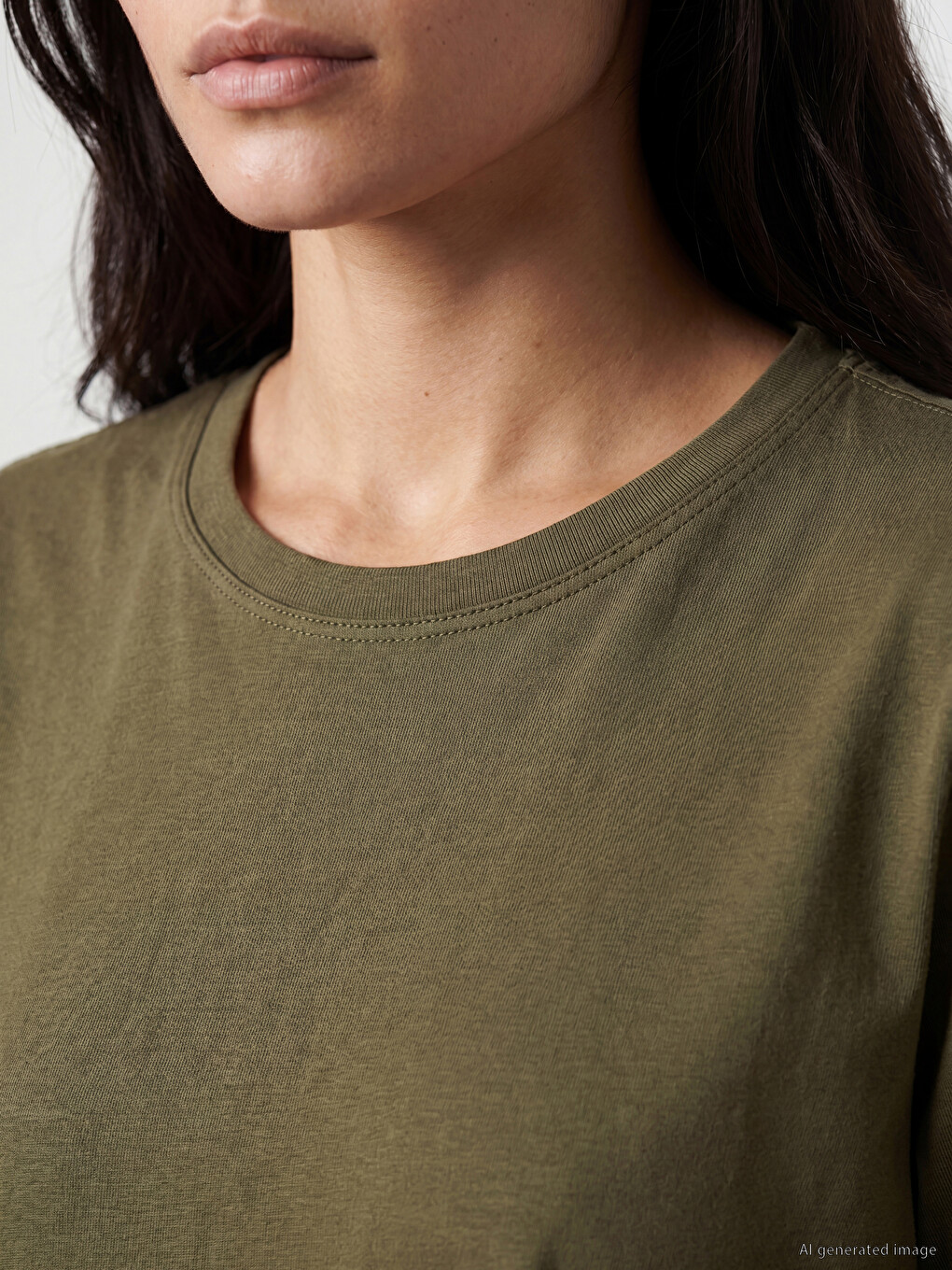 Woman Khaki T-shirt-2