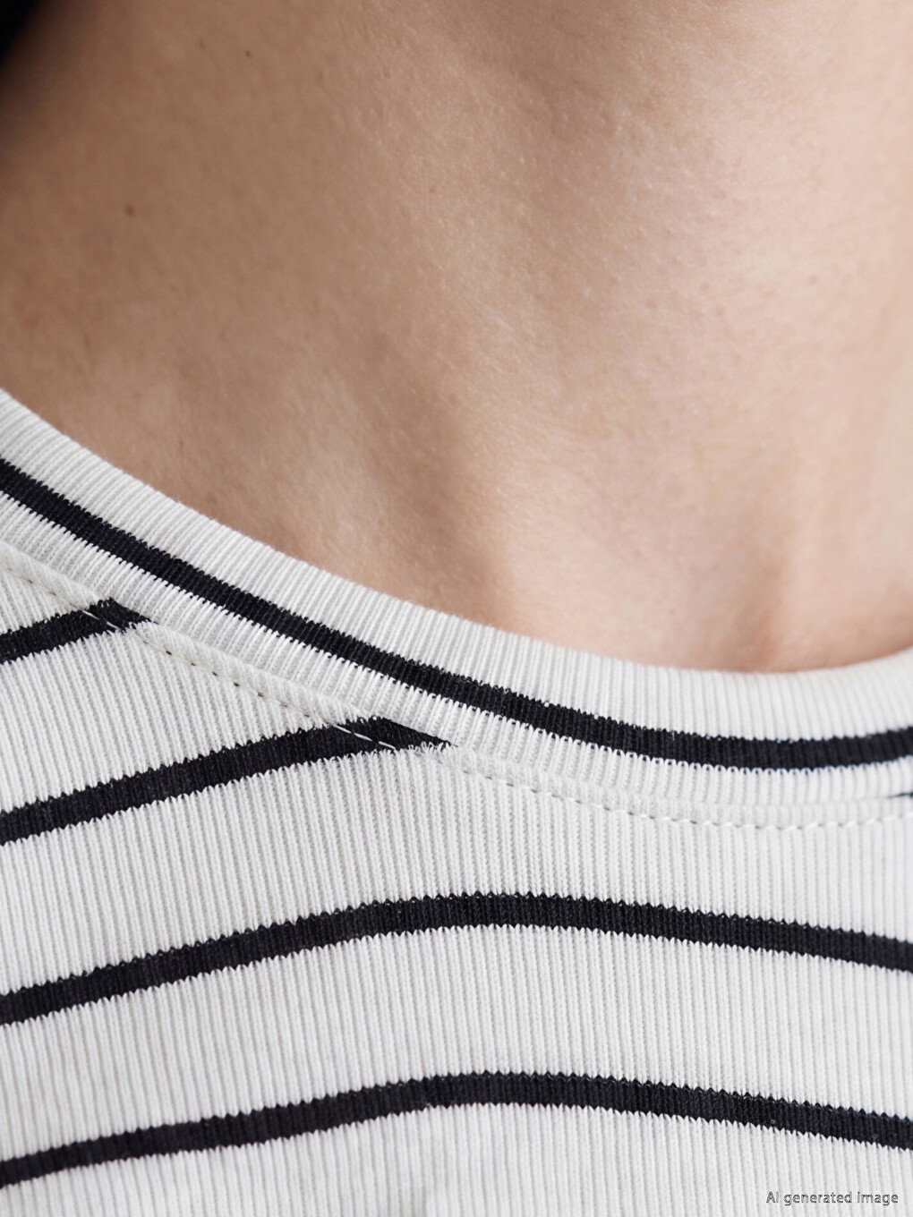 Crew Neck Striped Women's Body-2