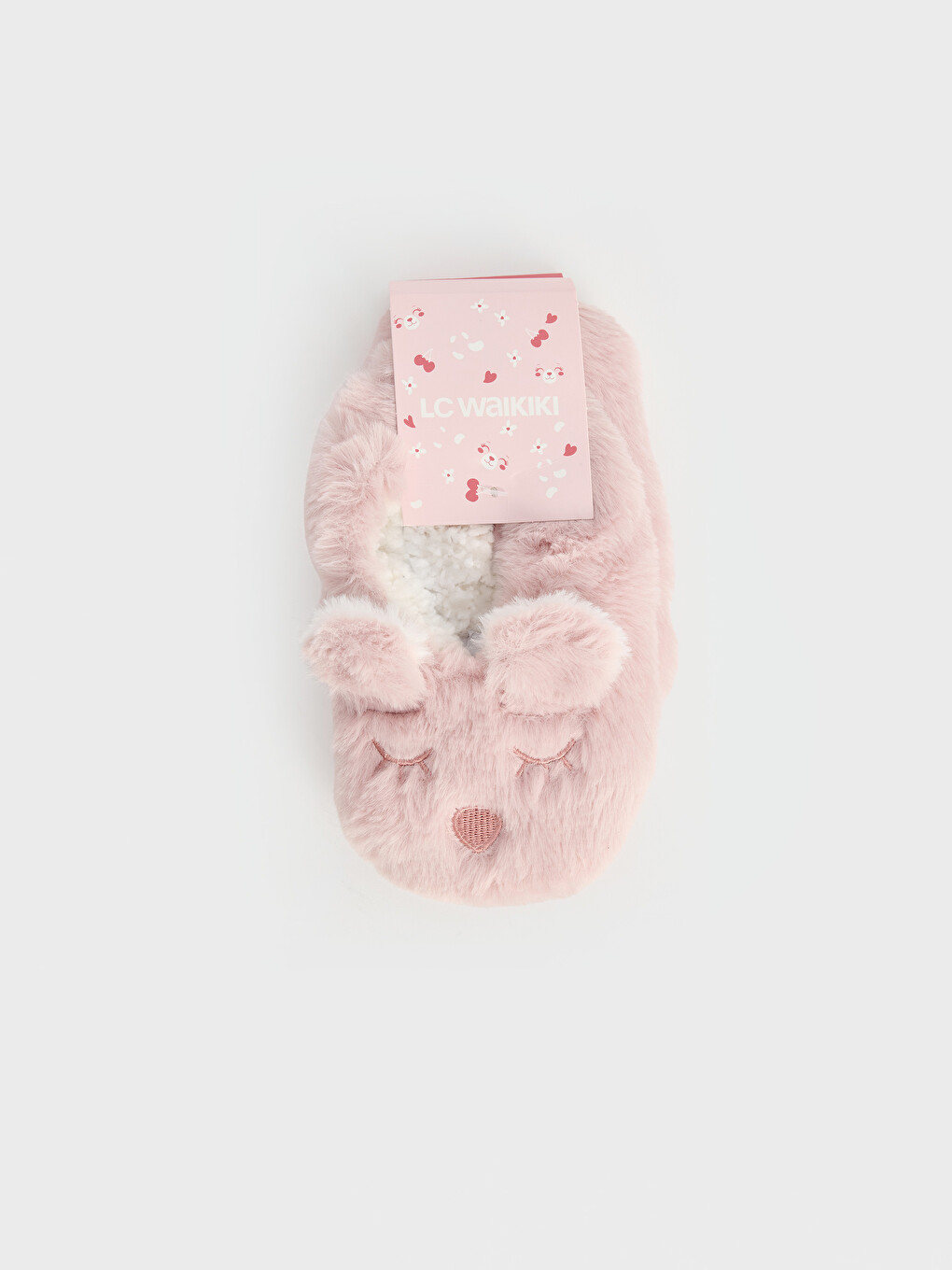Pembe Tavşan Figürlü Kız Çocuk Ev Terliği