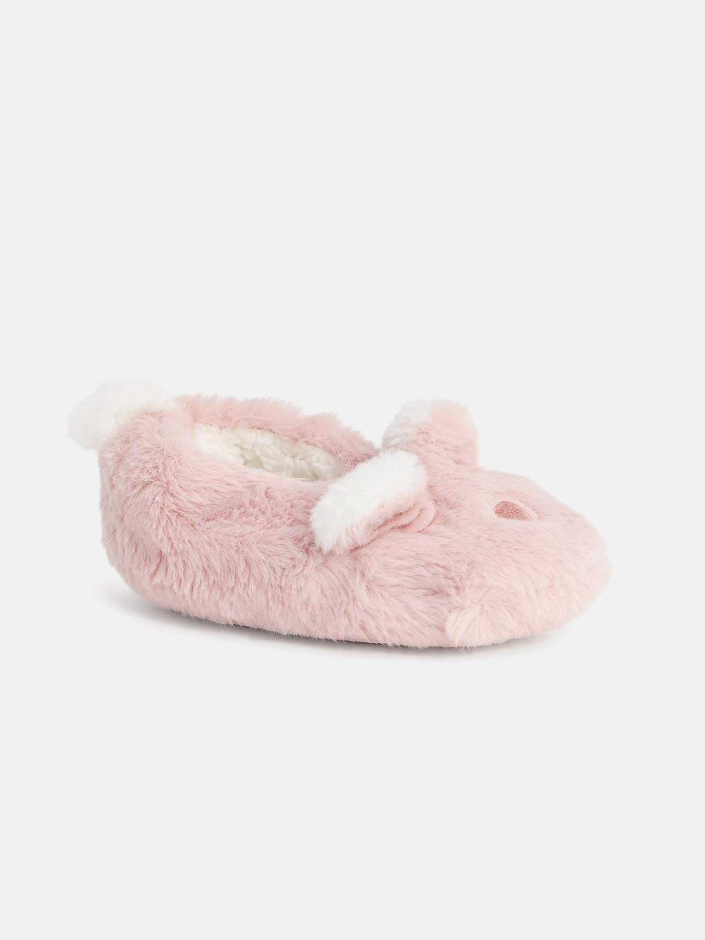 Pembe Tavşan Figürlü Kız Çocuk Panduf-1