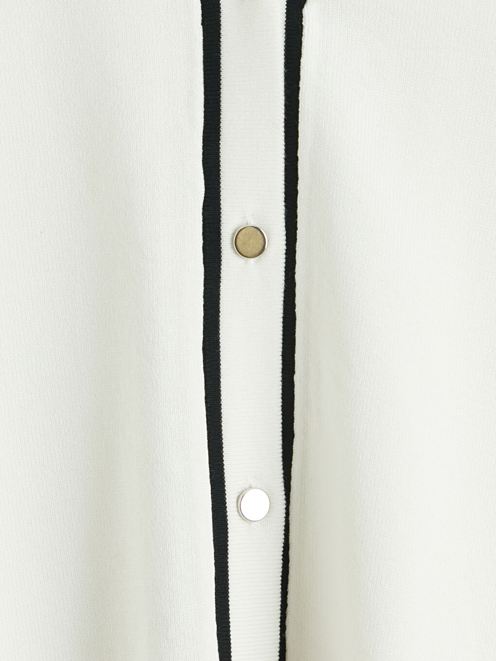 Beyaz V Yaka Kadın Triko Hırka-6