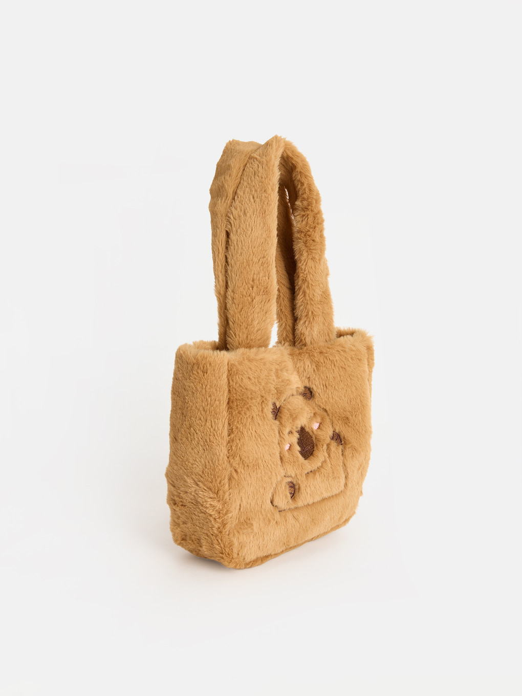 Kahverengi Kız Çocuk Pelüş Kol Çantası-1