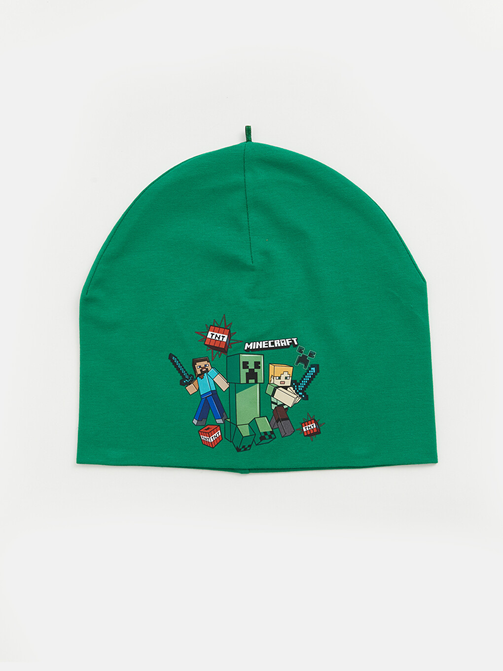 Yeşil Minecraft Baskılı Erkek Bebek Bere 2'li-1