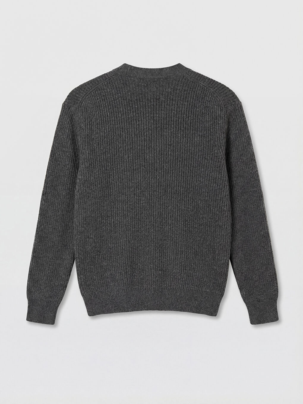 Antrasit Standart Kalıp V Yaka Erkek Triko Hırka-1